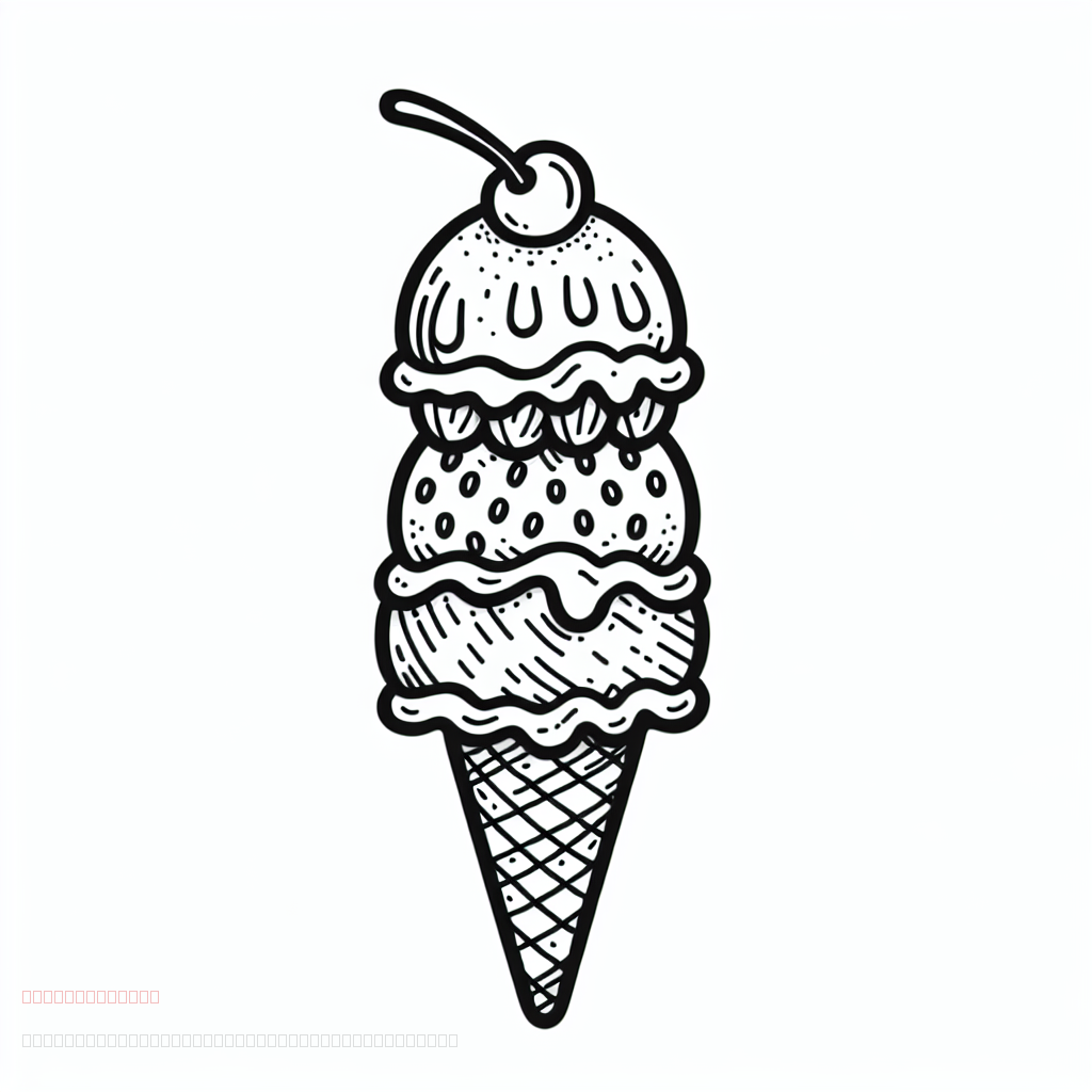 ice cream with 3 flavors 