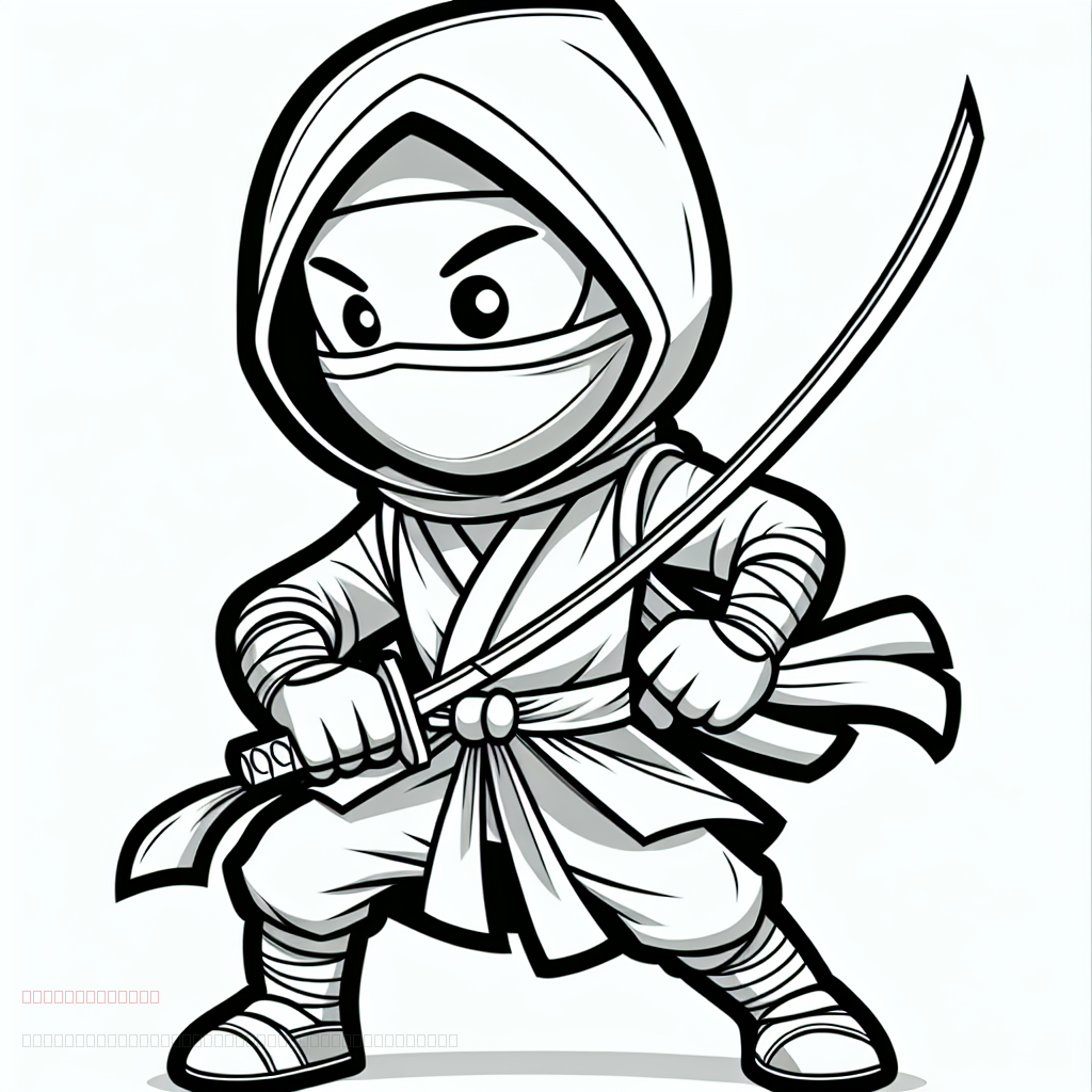 ninja coloring page